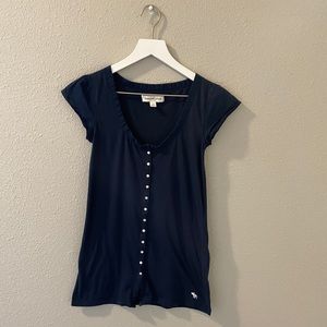 Y2K Abercrombie & Fitch Navy Shirt